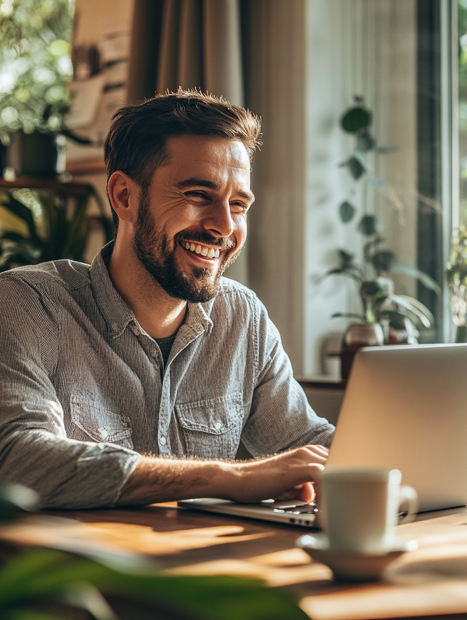 Get 3X more interviews with tailored resumes Professional celebrating after getting job interviews with customized resume - GetInterviews.today success story